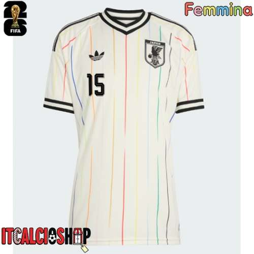 Giappone Daichi Kamada #15 Seconda Maglia Femmina Mondiali 2026 Manica Corta